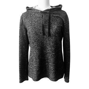 Fabletics Taj Hoodie Side Zip Gray White Speckled Womens Medium